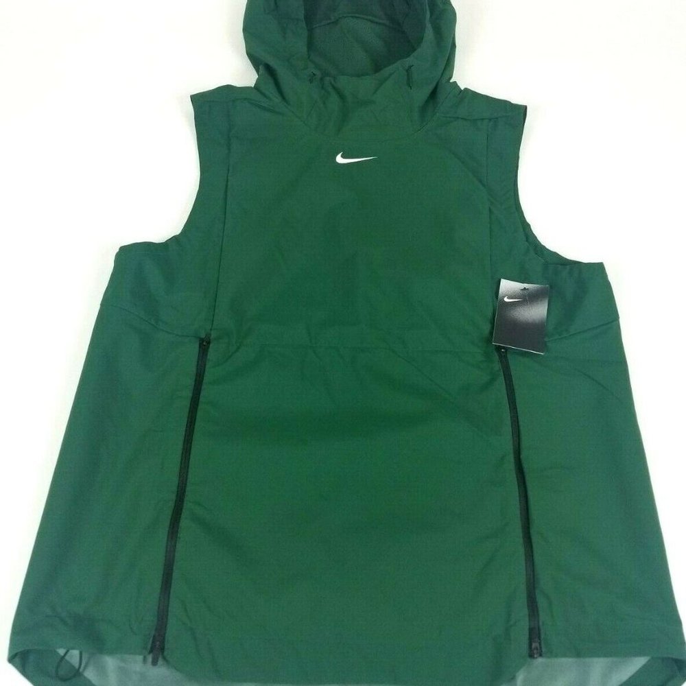 NWT Nike Mens Med Green Athletic Sleeveless Jacket
